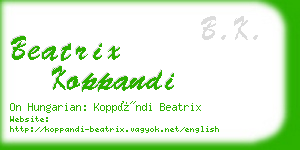 beatrix koppandi business card